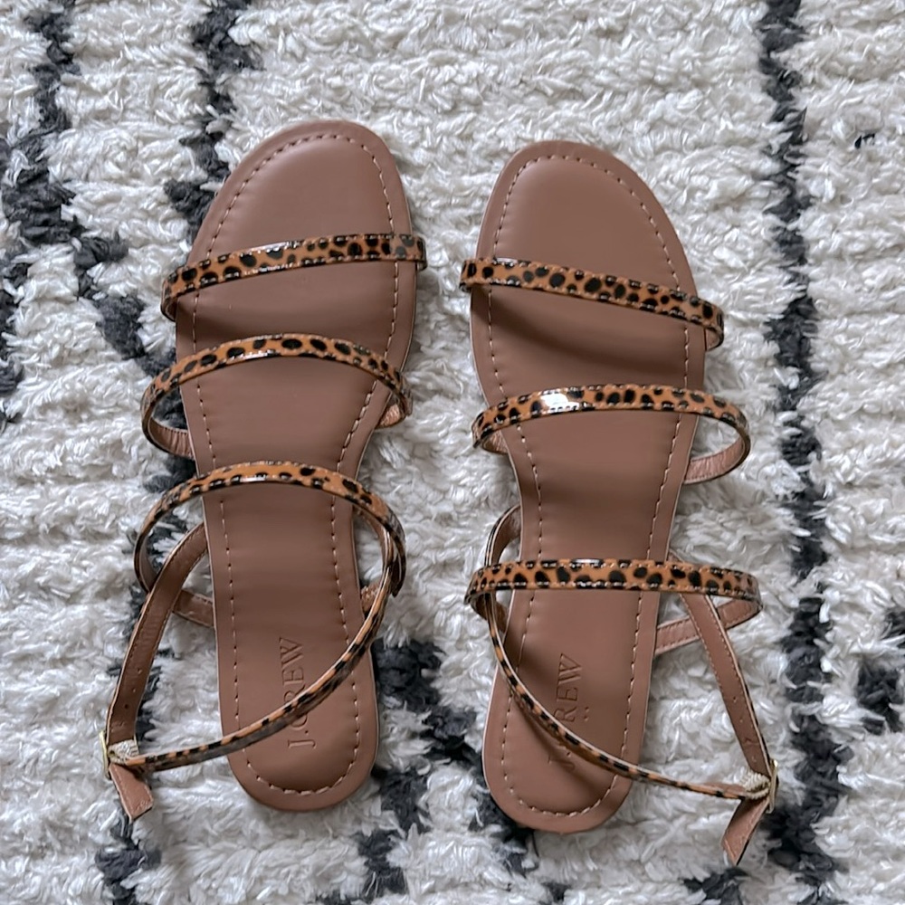 J.Crew leopard‎ print sandals